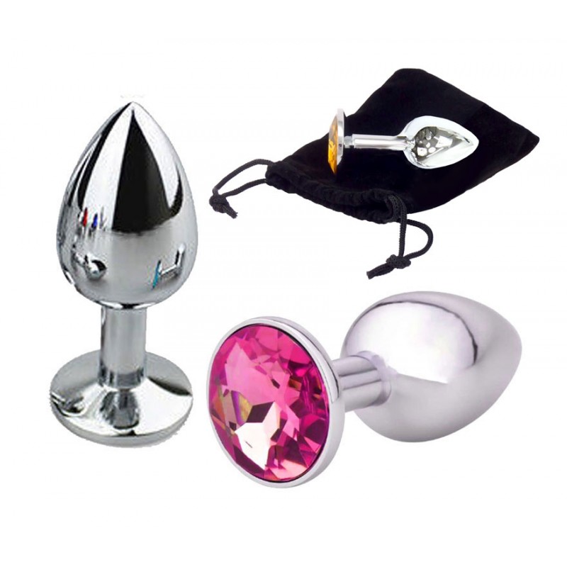 Adora Silver Jewel Princess Butt Plug - Light Pink - Medium